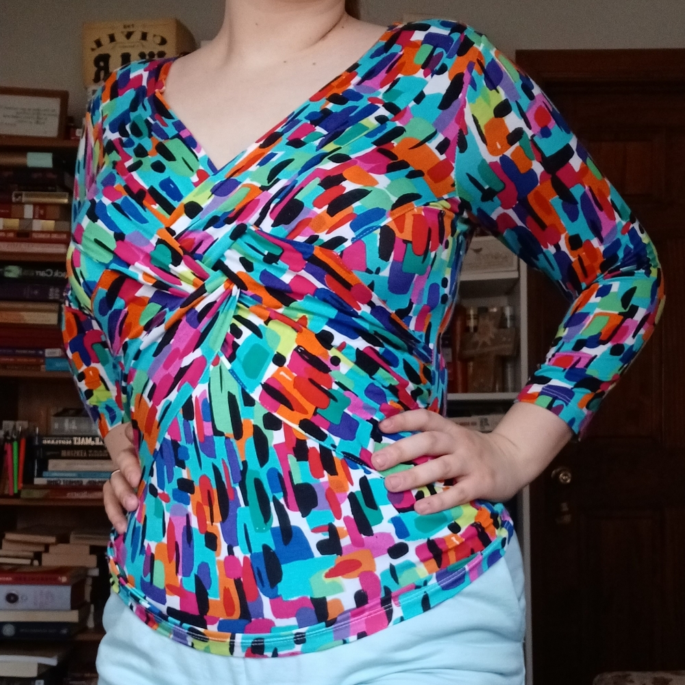 Multicolored Cable & Gauge blouse